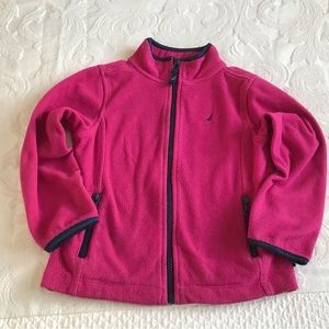 NÁUTICA Girl’s Pink,Full Zipper Jacket with Zipper Pockets S…